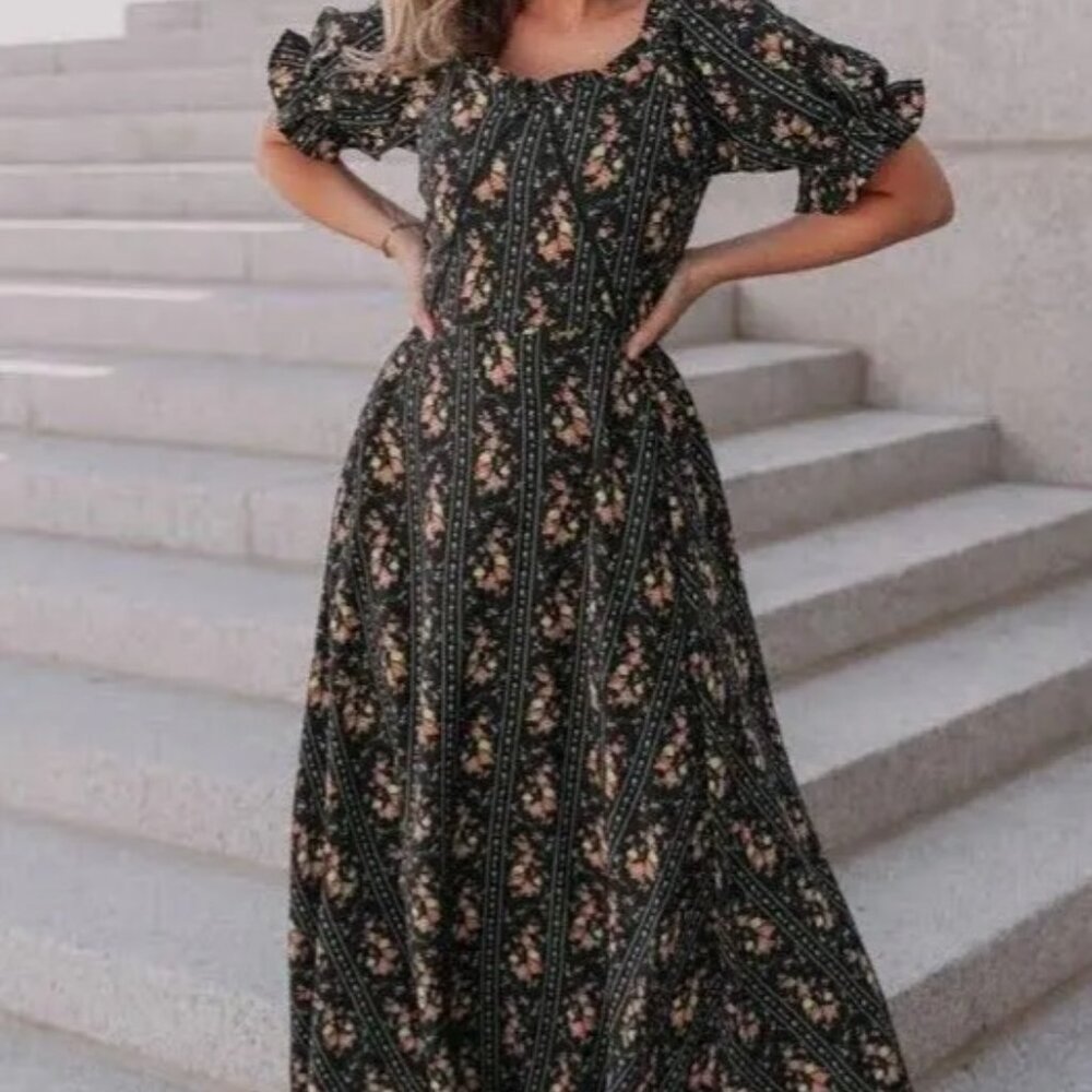 Ivy City Maxi Floral Charlotte DRESS Women's NWT brand New